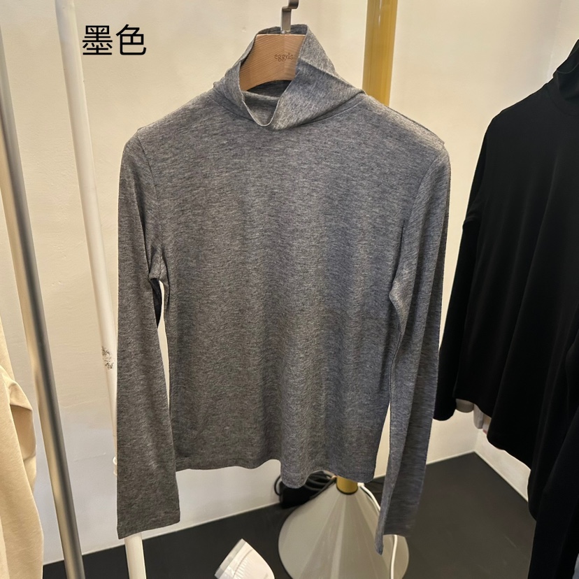 EGG韓國代購㊣女裝新品25秋冬推薦職業人氣熱賣真品長袖T恤EGG-訂貨周期長長袖T恤圖色1