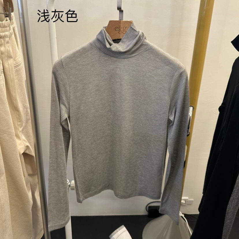 EGG韓國代購㊣女裝新品25秋冬推薦職業人氣熱賣真品長袖T恤EGG-訂貨周期長長袖T恤圖色3