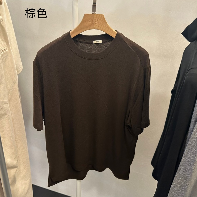EGG韓國直郵㊣女士新品休閑推薦25秋冬職業真品熱賣T恤羊毛EGG-訂貨周期長T恤圖色2