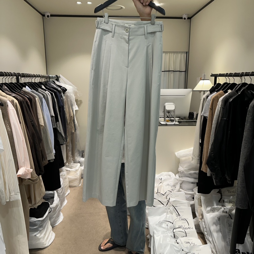 RE STOCK韓國代購㊣女士新款職業時尚熱賣真品25秋冬休閑褲RE STOCK休閑褲圖色1