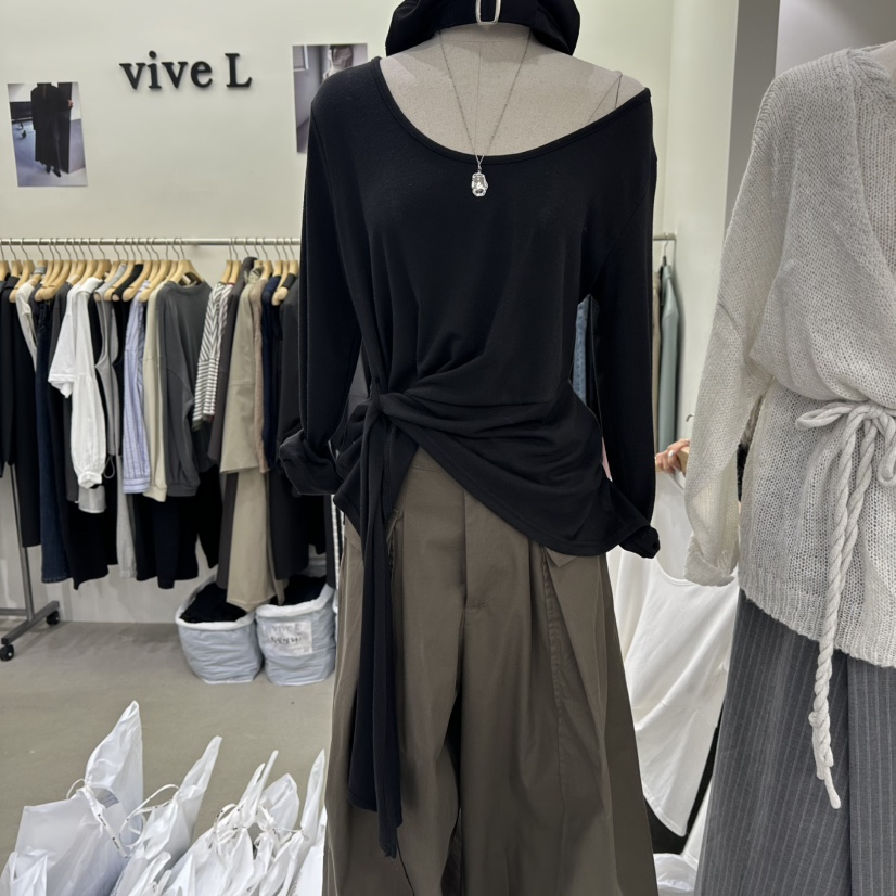VIVEL韓國代購㊣女士新品人氣推薦職業時尚真品熱賣長袖T恤VIVEL長袖T恤圖色3