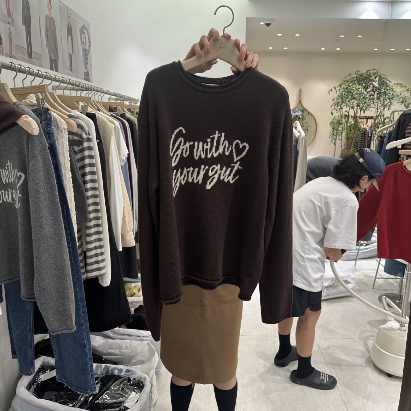 GRACIA韓國代購㊣女裝新款推薦熱賣人氣真品針織衫不含腰帶GRACIA針織衫圖色3