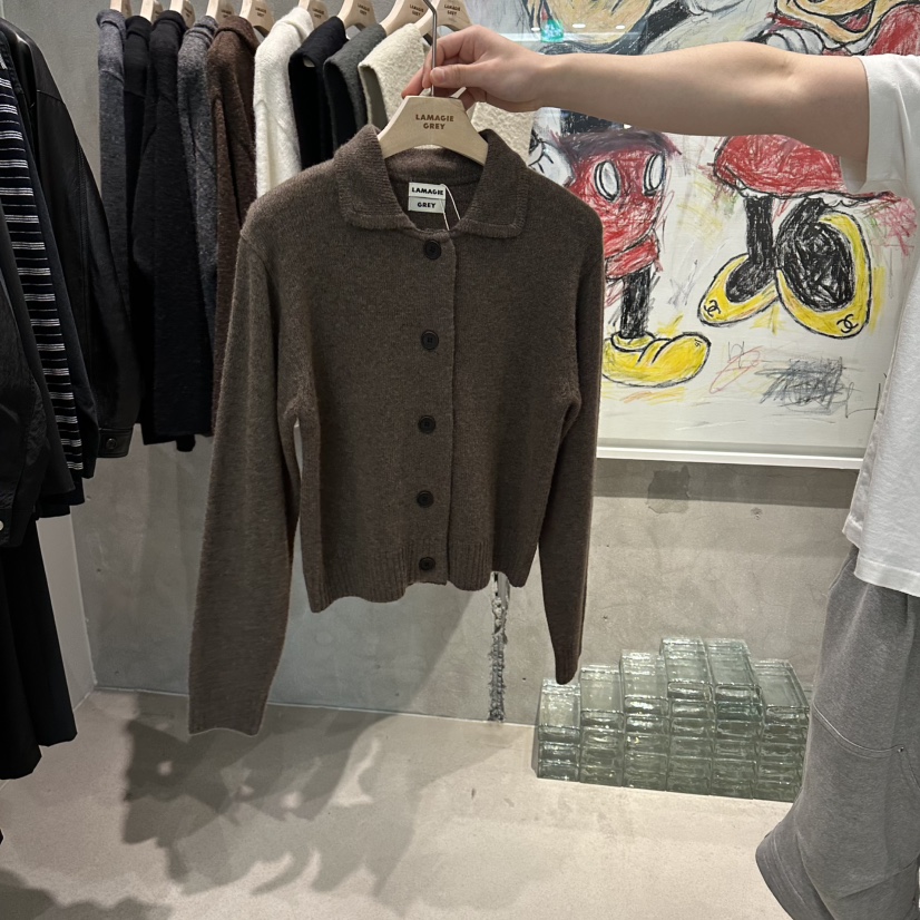 LAMAGIEPIE韓國代購㊣女士新款推薦時尚真品熱賣職業休閑毛衣LAMAGIE GREY毛衣圖色2