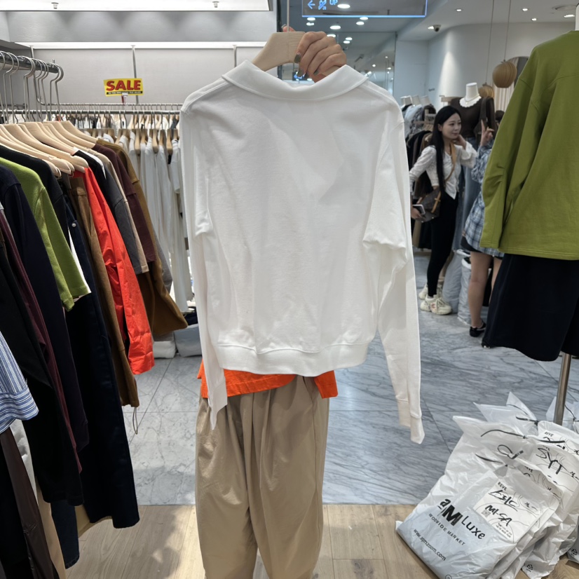 REVE-L東大門㊣實拍女裝新款休閑推薦25秋冬人氣真品長袖T恤REVE-L長袖T恤