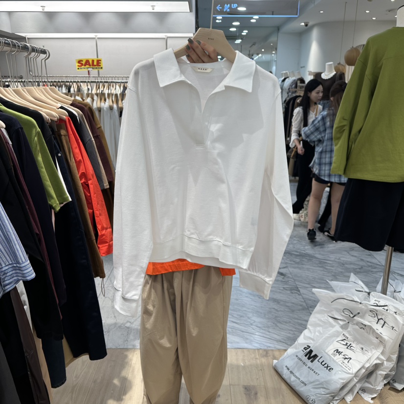 REVE-L東大門㊣實拍女裝新款休閑推薦25秋冬人氣真品長袖T恤REVE-L長袖T恤