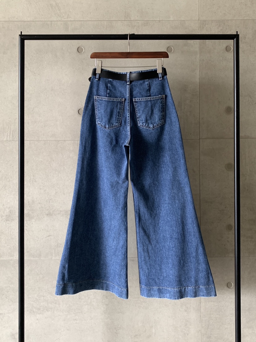 DAVICHI東大門㊣代購女裝新品職業熱賣牛仔褲含隨機腰帶口袋DAVICHI牛仔褲
