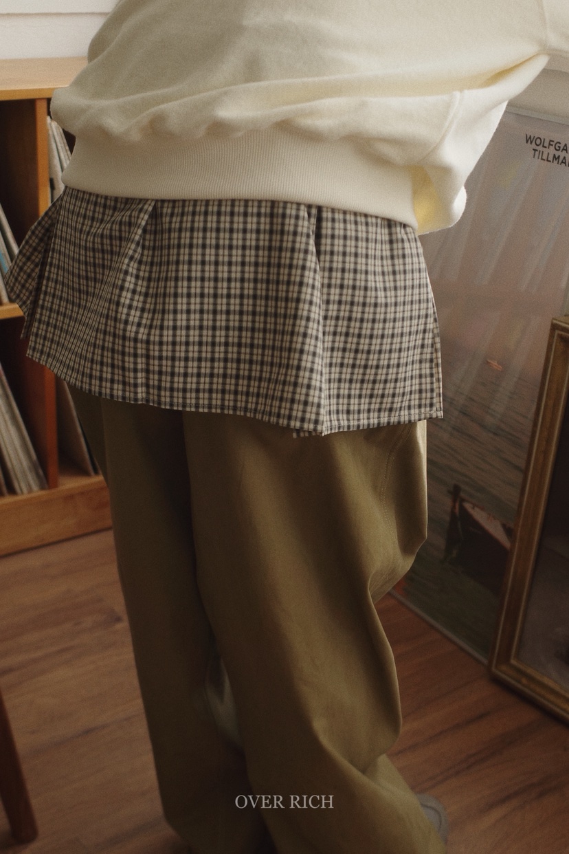 OVER RICH韓國代購㊣女士新品熱賣25秋冬真品休閑職業短裙OVER RICH短裙