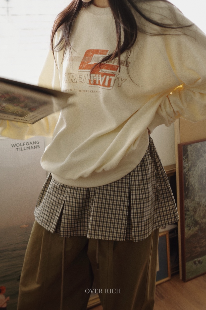 OVER RICH韓國代購㊣女士新品熱賣25秋冬真品休閑職業短裙OVER RICH短裙