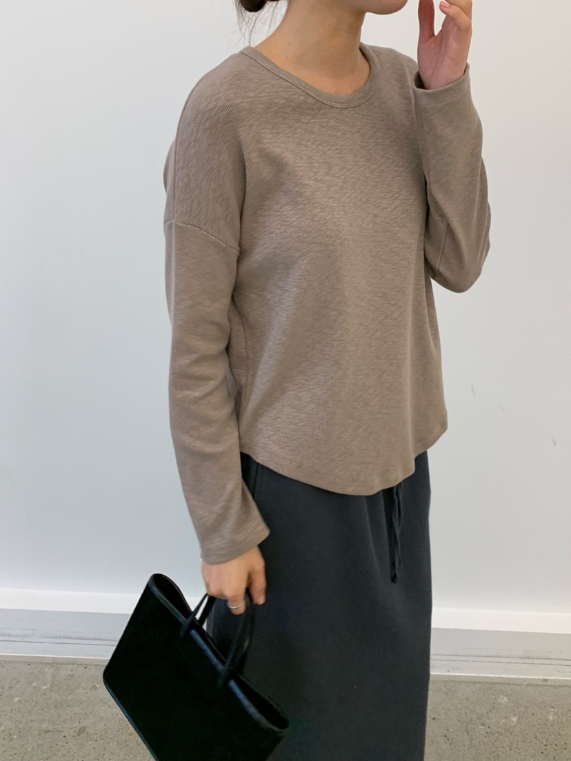 COBALT BLUE東大門㊣實拍女裝新品推薦職業真品熱賣長袖T恤COBALT BLUE長袖T恤圖色3