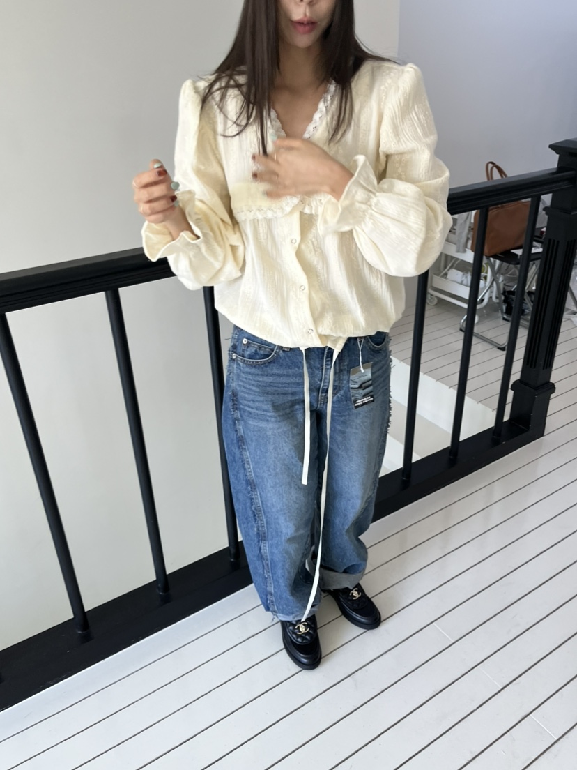 LOVE PULL東大門㊣代購女裝新款時尚熱賣休閑25秋冬襯衫蕾絲衫LOVE PULL襯衫/蕾絲衫