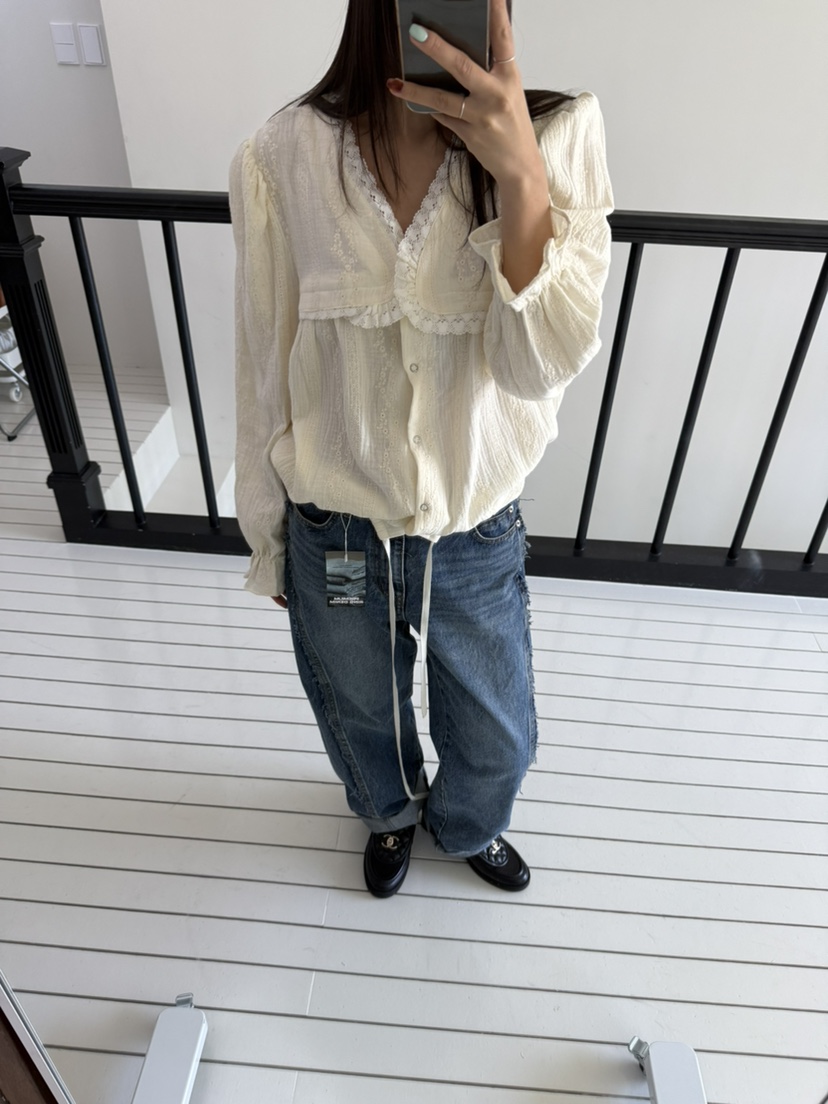 LOVE PULL東大門㊣代購女裝新款時尚熱賣休閑25秋冬襯衫蕾絲衫LOVE PULL襯衫/蕾絲衫