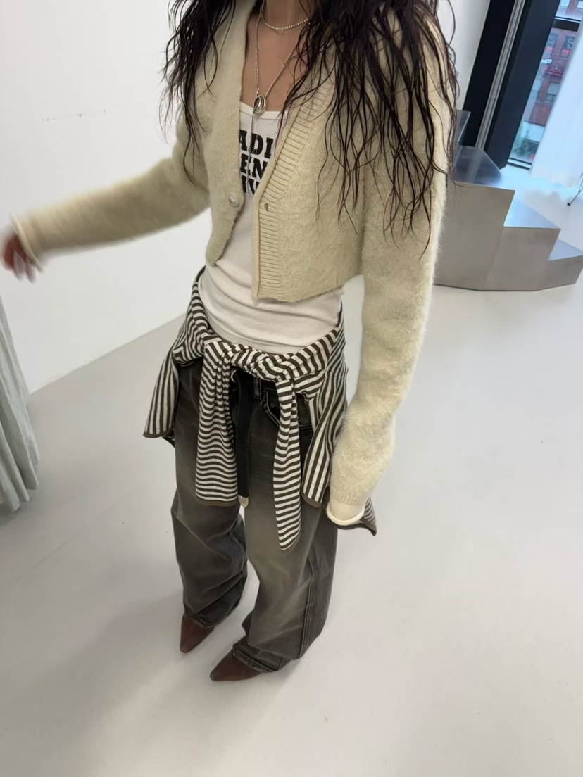 MINIMUZE東大門㊣直郵女裝新款人氣職業熱賣時尚針織衫貂皮MINIMUZE針織衫
