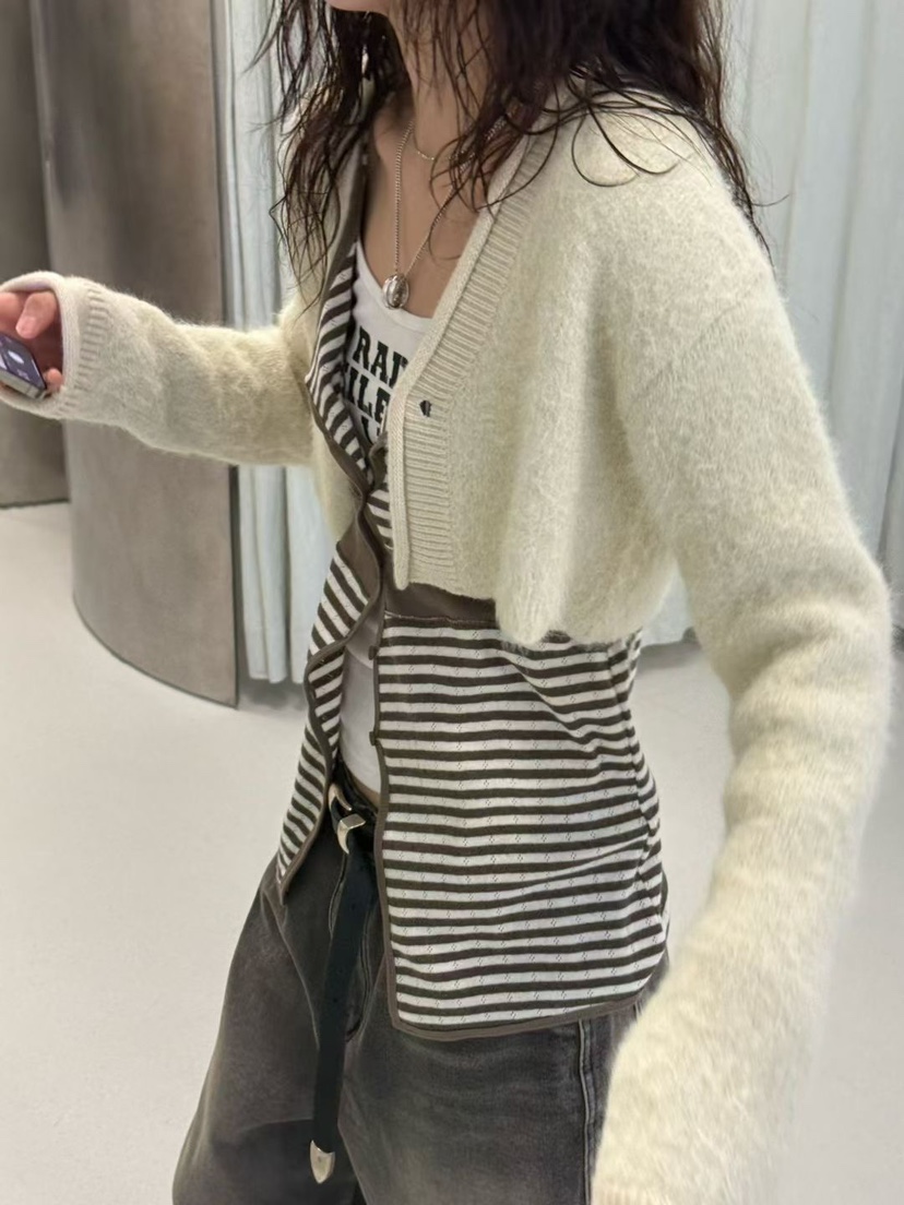 MINIMUZE東大門㊣直郵女裝新款人氣職業熱賣時尚針織衫貂皮MINIMUZE針織衫