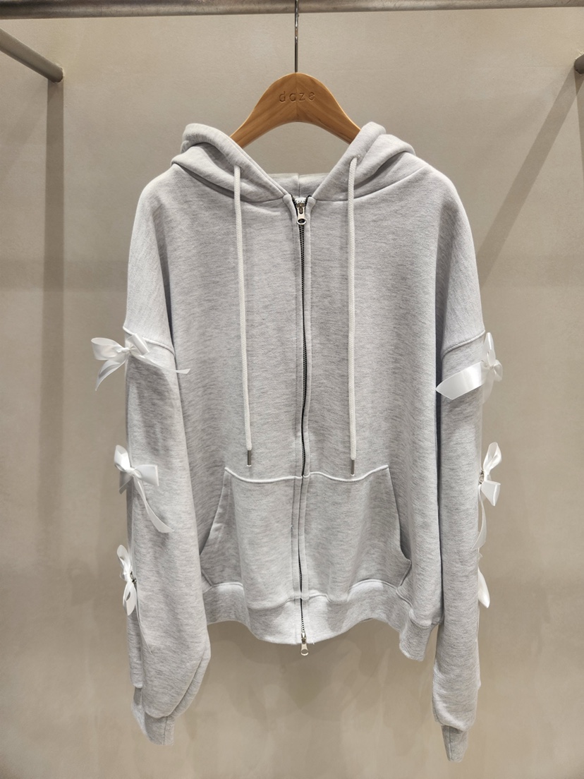 DAZE東大門㊣代購女裝新品職業推薦25秋冬熱賣夾克連帽衫短款Daze夾克圖色2