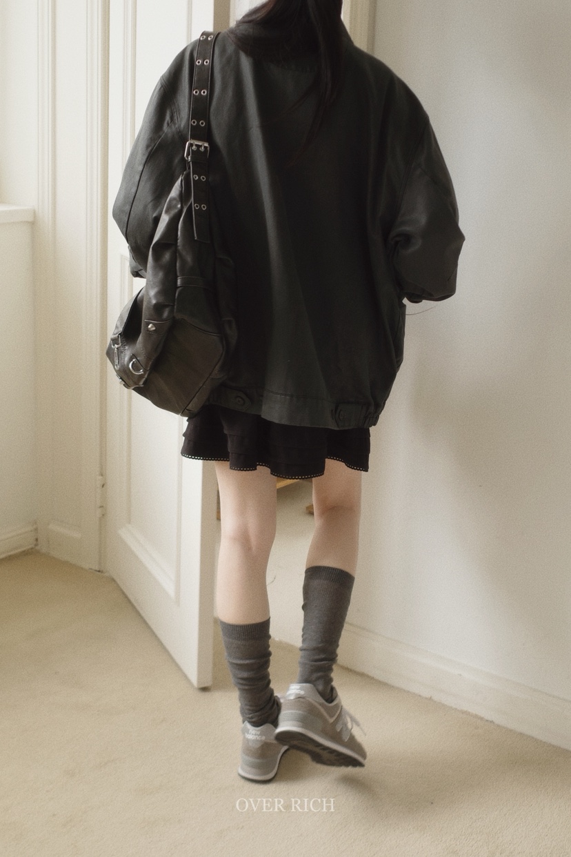 OVER RICH韓國直郵㊣女裝新品25秋冬休閑人氣真品職業短裙OVER RICH短裙