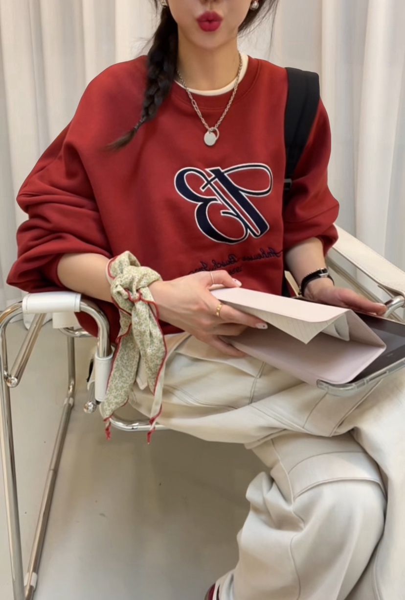 BOUND.A韓國代購㊣女裝新品25秋冬職業人氣熱賣推薦衛衣刺繡BOUND.A衛衣