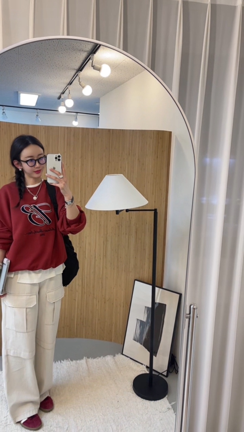 BOUND.A韓國代購㊣女裝新品25秋冬職業人氣熱賣推薦衛衣刺繡BOUND.A衛衣