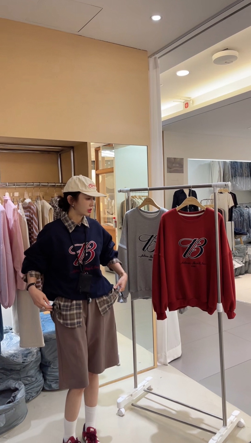 BOUND.A韓國代購㊣女裝新品25秋冬職業人氣熱賣推薦衛衣刺繡BOUND.A衛衣