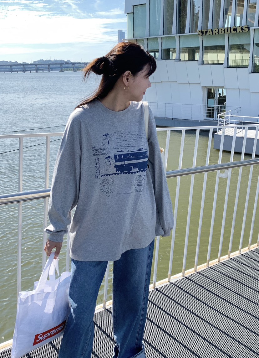 COURGETTE韓國直郵㊣女裝新品推薦真品人氣職業休閑長袖T恤COURGETTE長袖T恤圖色2