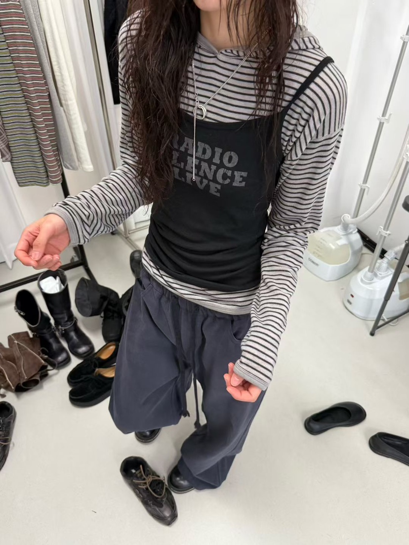 MINIMUZE東大門㊣直郵女裝新品職業時尚休閑熱賣長袖T恤連帽衫MINIMUZE長袖T恤