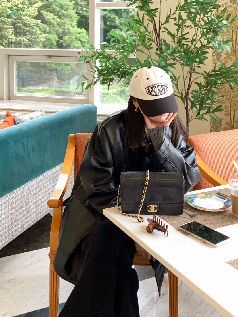 COURGETTE韓國代購㊣女士新品人氣25秋冬推薦真品熱賣夾克皮革COURGETTE夾克
