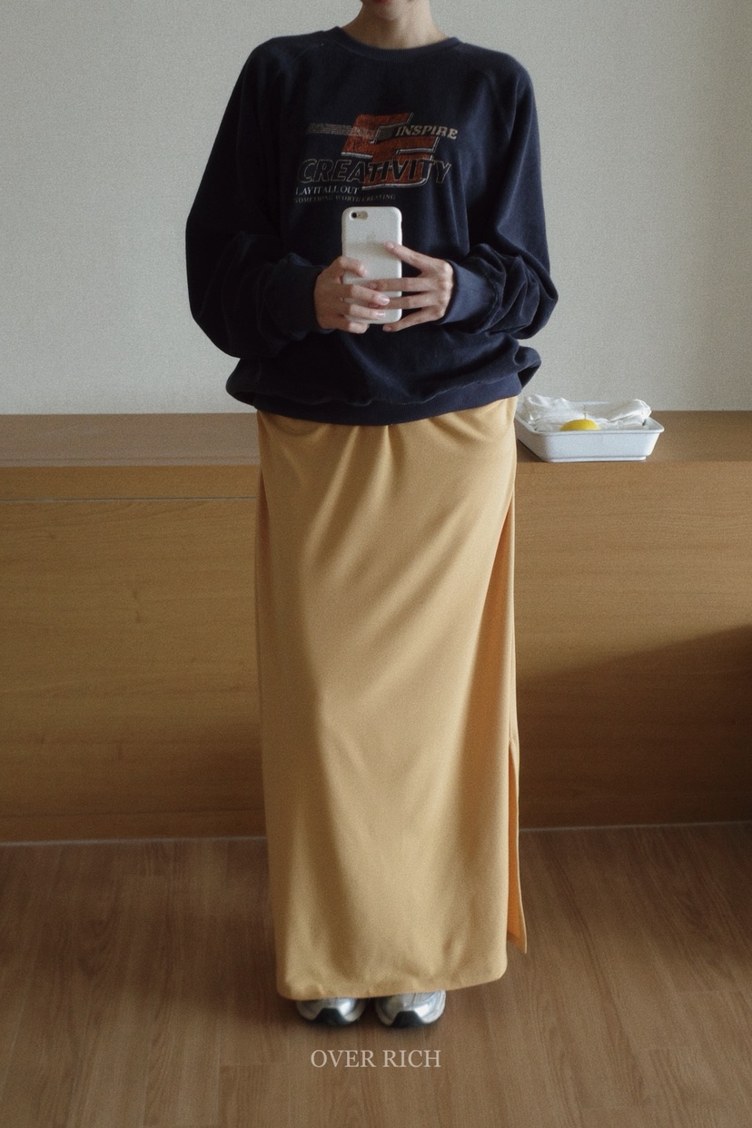 OVER RICH韓國直郵㊣女裝新款休閑職業時尚人氣真品熱賣長裙OVER RICH長裙