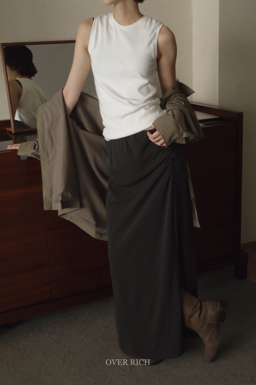 OVER RICH韓國直郵㊣女裝新款休閑職業時尚人氣真品熱賣長裙OVER RICH長裙