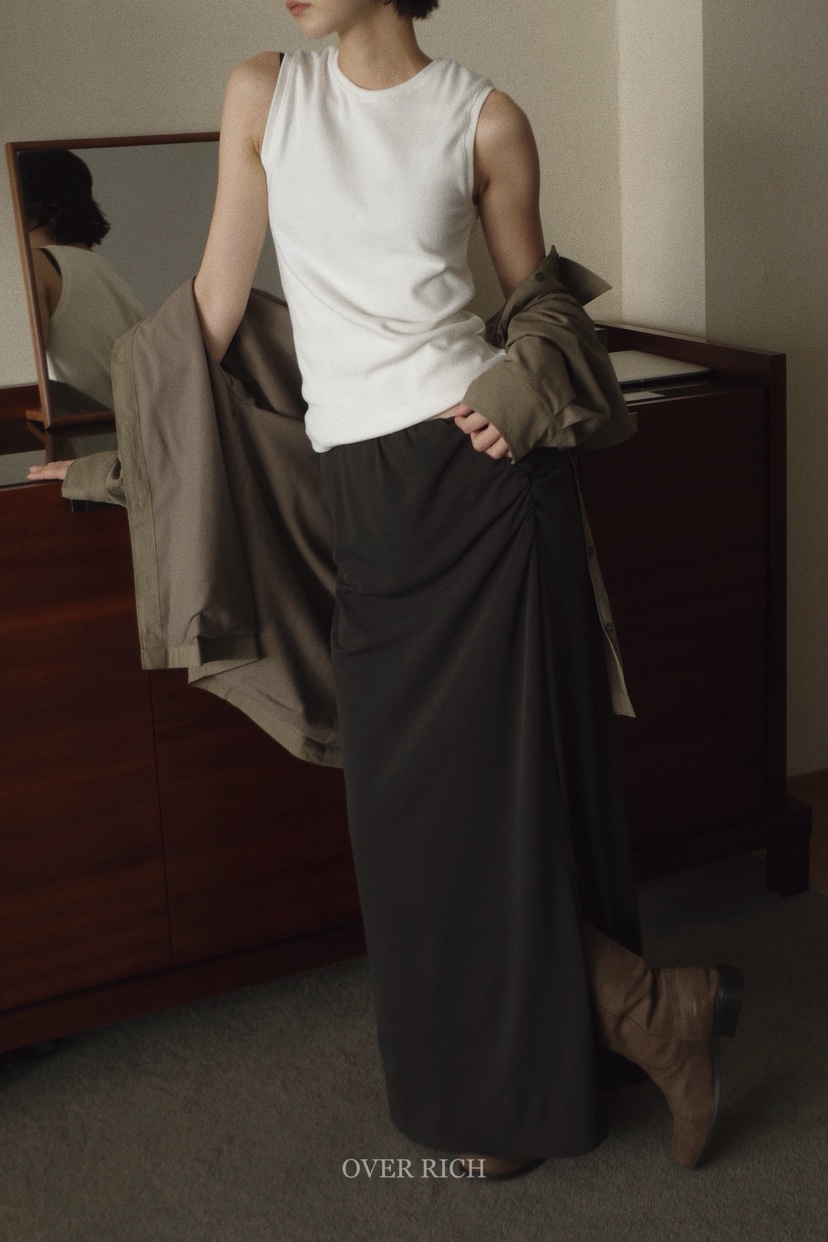 OVER RICH韓國直郵㊣女裝新款休閑職業時尚人氣真品熱賣長裙OVER RICH長裙