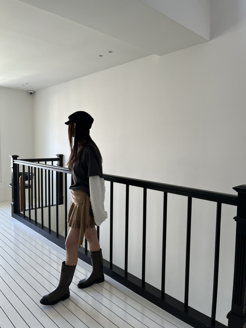 LOVE PULL韓國代購㊣女裝新品25秋冬推薦人氣真品短裙絨面革LOVE PULL短裙