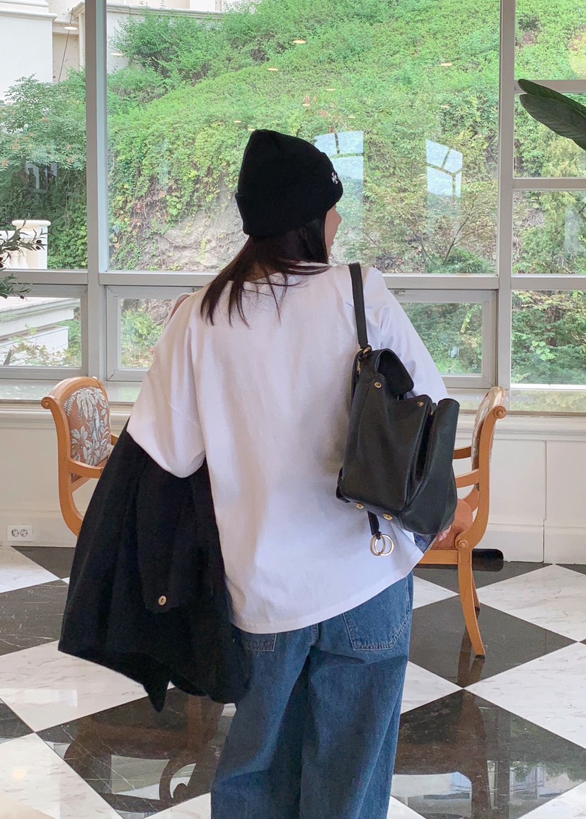 COURGETTE韓國代購㊣女裝新品時尚25秋冬休閑熱賣真品長袖T恤COURGETTE長袖T恤