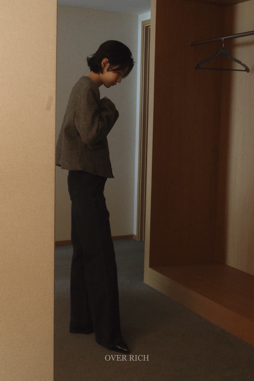 OVER RICH東大門㊣代購女裝新品休閑25秋冬真品熱賣牛仔褲OVER RICH牛仔褲