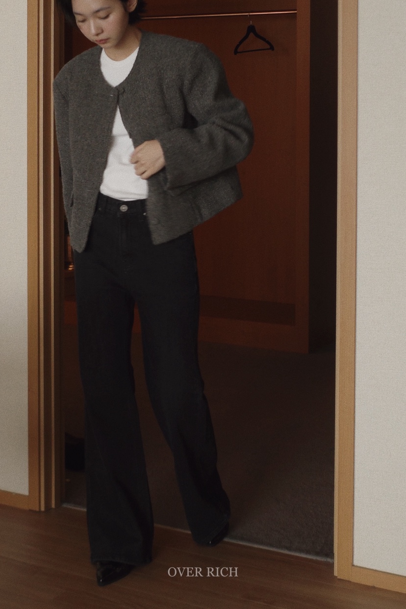 OVER RICH東大門㊣代購女裝新品休閑25秋冬真品熱賣牛仔褲OVER RICH牛仔褲