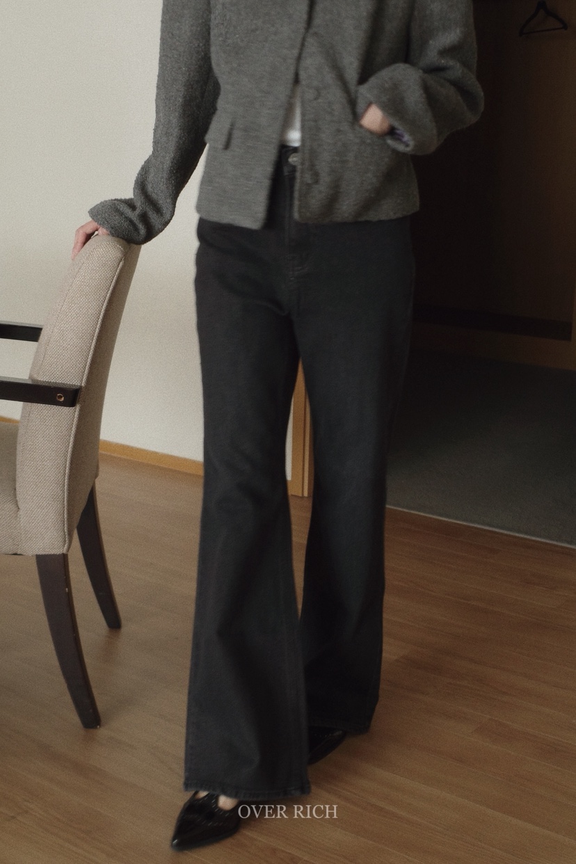 OVER RICH東大門㊣代購女裝新品休閑25秋冬真品熱賣牛仔褲OVER RICH牛仔褲