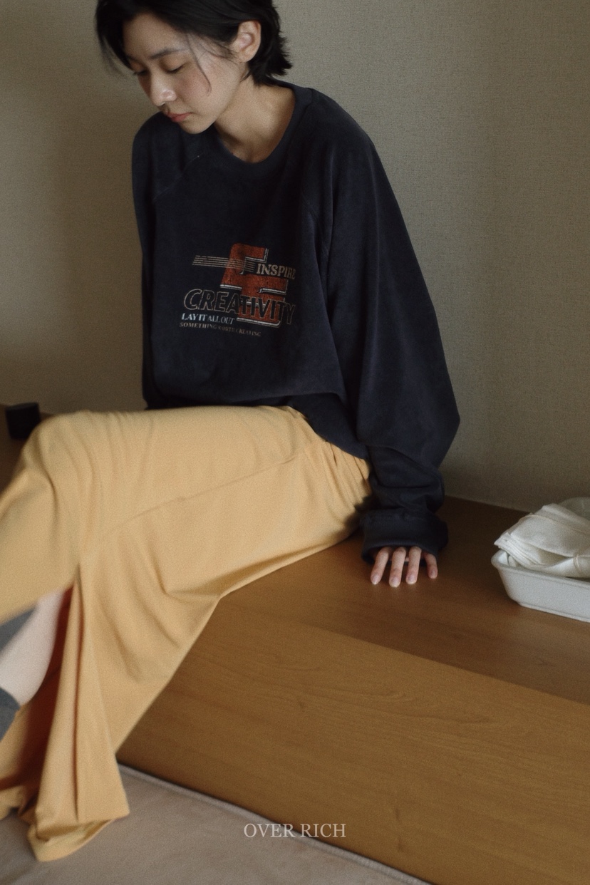 OVER RICH韓國直郵㊣女士新品熱賣人氣職業推薦25秋冬衛衣OVER RICH衛衣