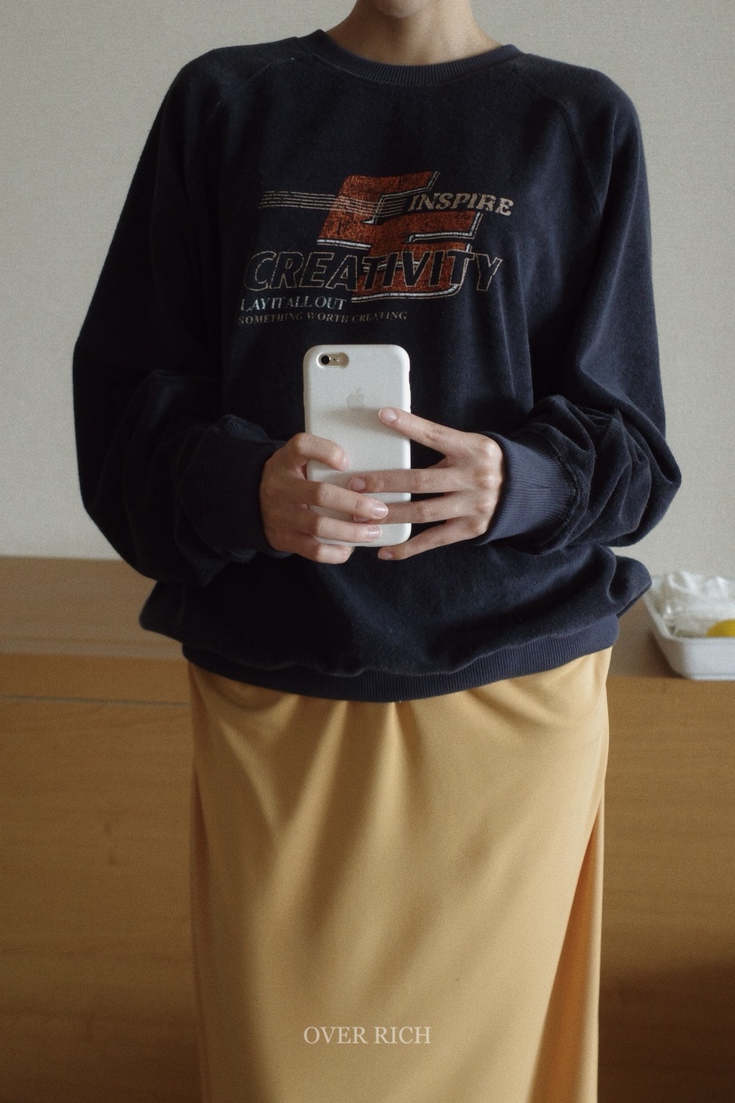 OVER RICH韓國直郵㊣女士新品熱賣人氣職業推薦25秋冬衛衣OVER RICH衛衣