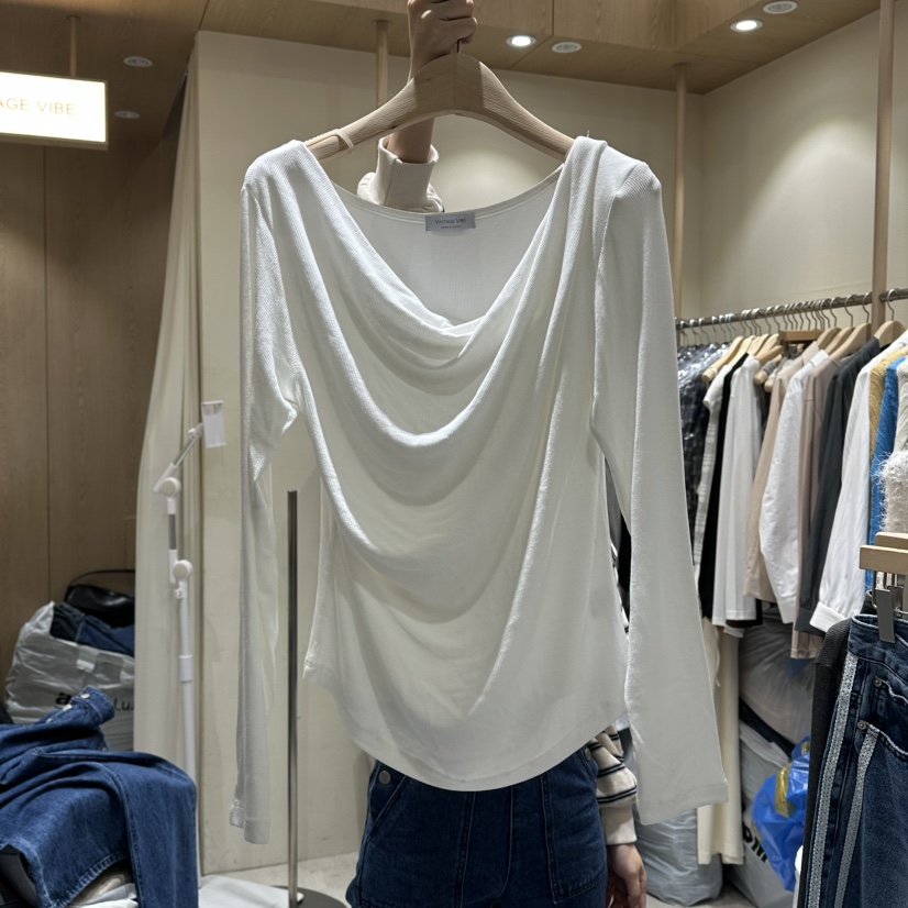 VINTAGE VIBE東大門㊣直郵女士新款真品推薦休閑時尚長袖T恤VINTAGE VIBE長袖T恤圖色1
