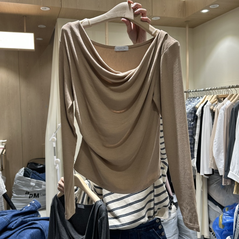 VINTAGE VIBE東大門㊣直郵女士新款真品推薦休閑時尚長袖T恤VINTAGE VIBE長袖T恤圖色3