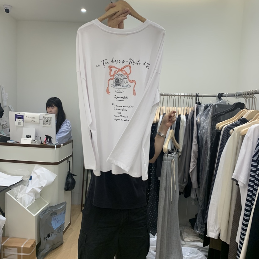 HOUSE OF/DE MERRY東大門㊣實拍女裝新品推薦熱賣長袖T恤HOUSE OF/DE MERRY長袖T恤