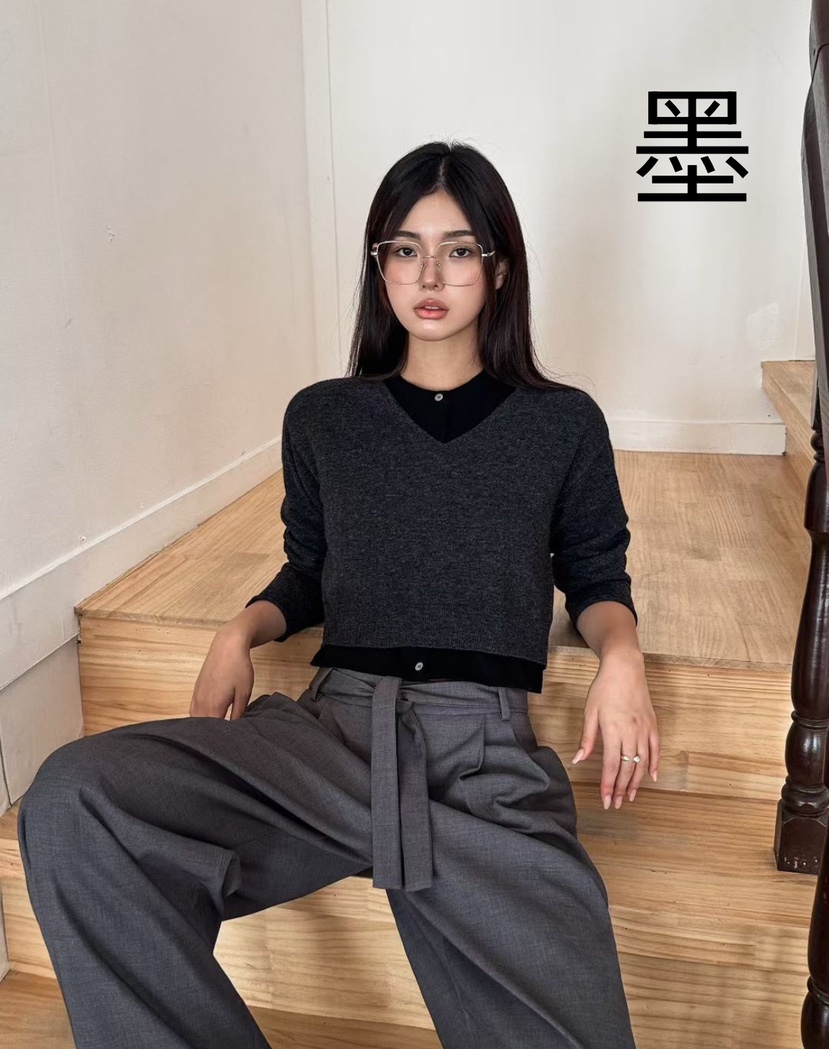 LA MAGIE FEMME東大門㊣實拍女士新品人氣針織衫不含內搭Lamagie Femme針織衫圖色3