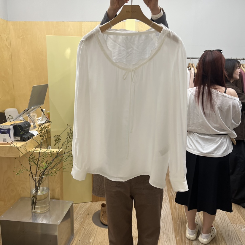 THEPLAN東大門㊣代購女士新品人氣休閑職業25秋冬襯衫蕾絲衫THE PLAN襯衫/蕾絲衫圖色1