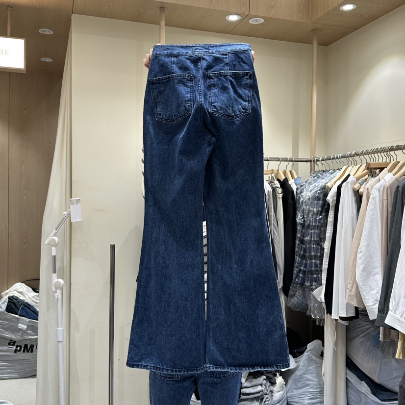 VINTAGE VIBE韓國代購㊣女裝新款熱賣25秋冬人氣牛仔褲長款VINTAGE VIBE牛仔褲