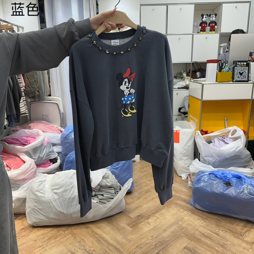 DE LINE韓國代購㊣女裝新款人氣熱賣時尚推薦真品休閑衛衣DE LINE衛衣圖色1