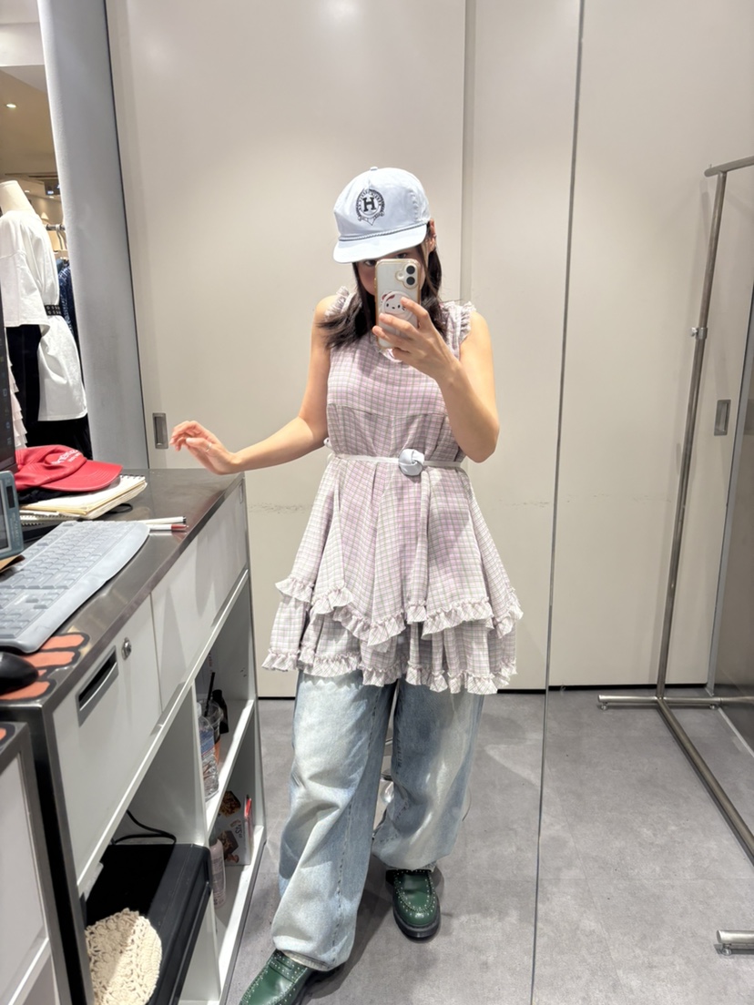PLATFORM-L韓國代購㊣女士新款人氣職業時尚連衣裙格紋雪紡PLATFORM連衣裙
