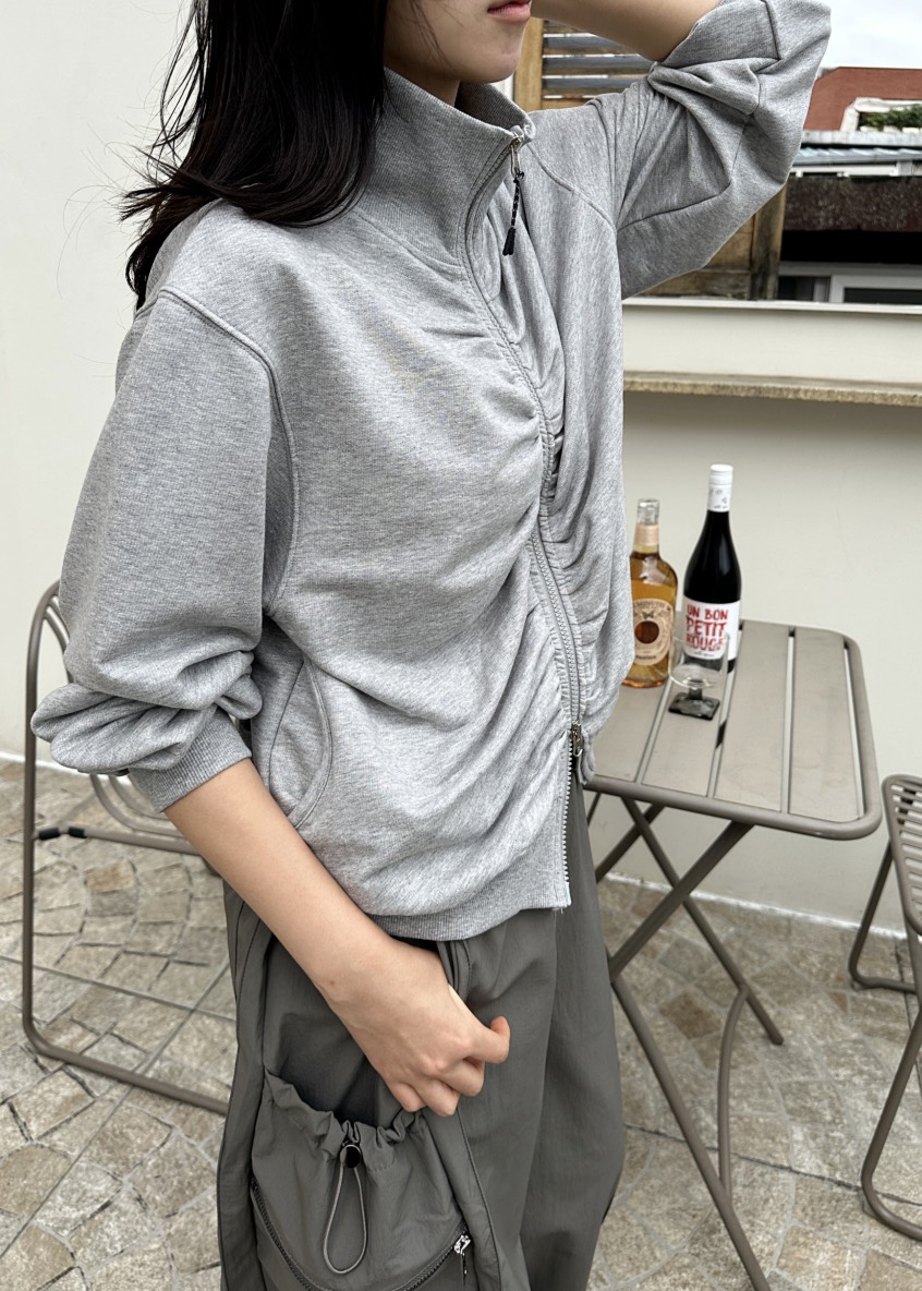 CLASSY-O東大門㊣代購女士新款25秋冬熱賣真品夾克拉鏈褶皺CLASSY-O夾克
