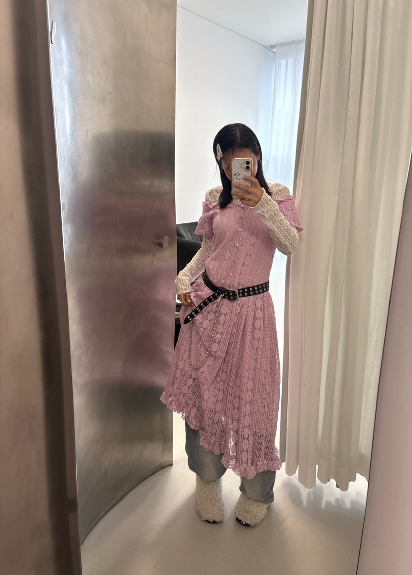 PLATFORM-L東大門㊣實拍女裝新款職業推薦真品連衣裙蕾絲長款PLATFORM連衣裙