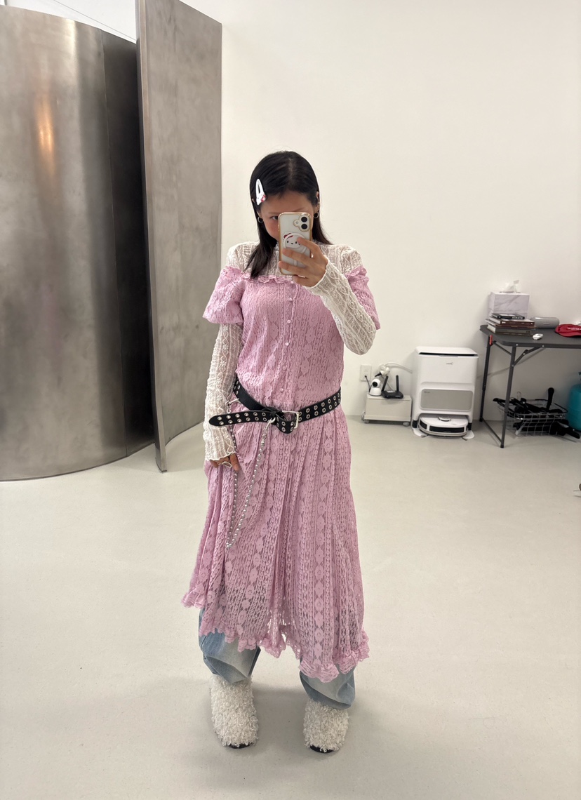 PLATFORM-L東大門㊣實拍女裝新款職業推薦真品連衣裙蕾絲長款PLATFORM連衣裙