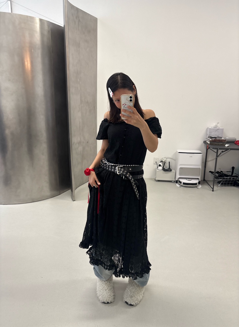 PLATFORM-L東大門㊣實拍女裝新款職業推薦真品連衣裙蕾絲長款PLATFORM連衣裙