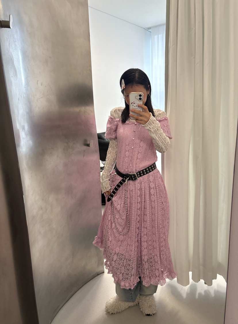 PLATFORM-L東大門㊣實拍女裝新款職業推薦真品連衣裙蕾絲長款PLATFORM連衣裙