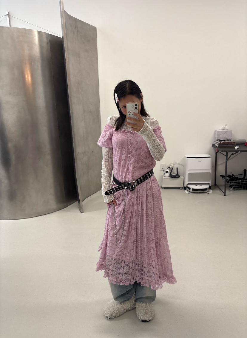 PLATFORM-L東大門㊣實拍女裝新款職業推薦真品連衣裙蕾絲長款PLATFORM連衣裙