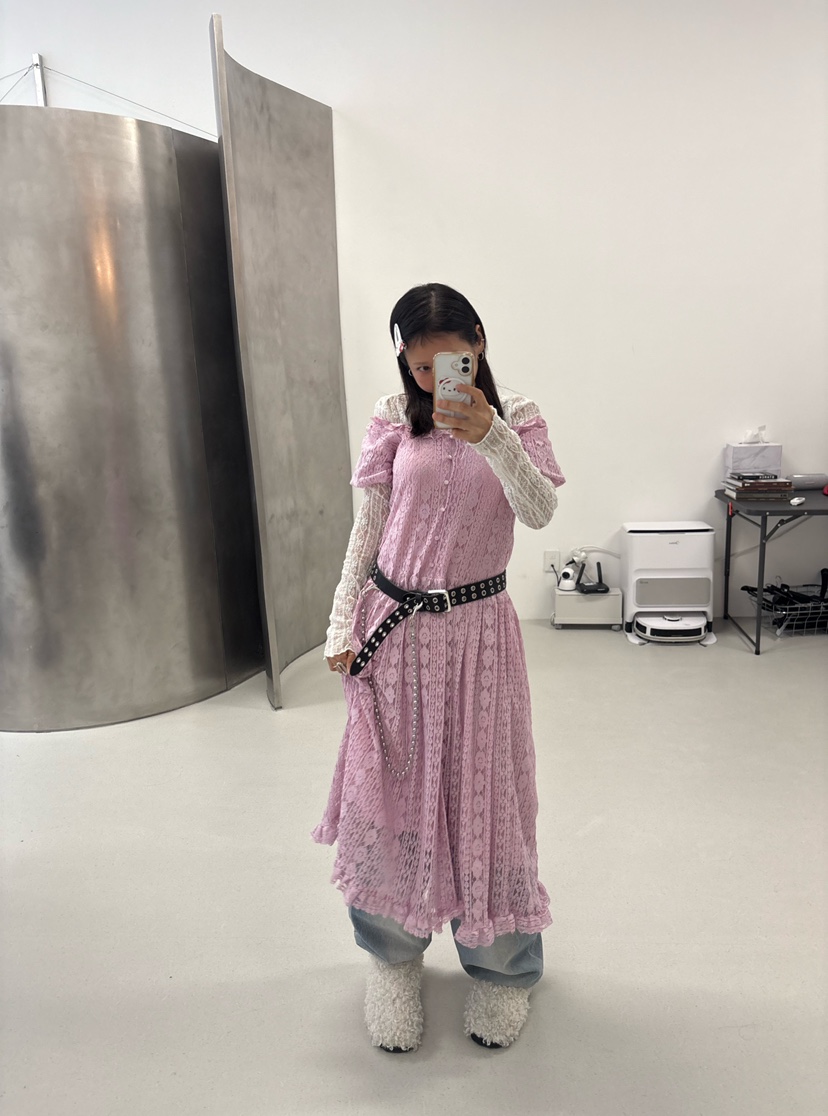 PLATFORM-L東大門㊣實拍女裝新款職業推薦真品連衣裙蕾絲長款PLATFORM連衣裙